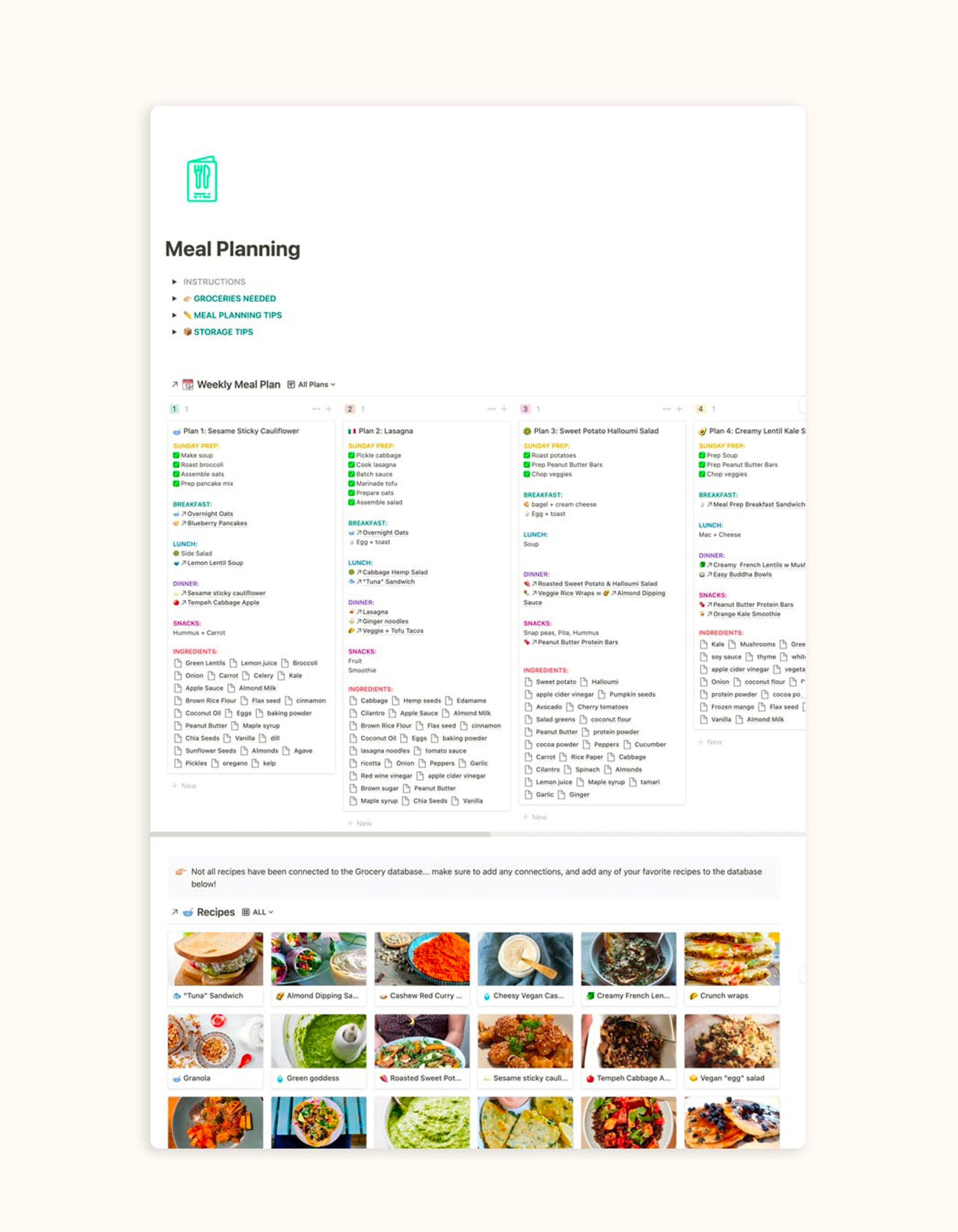 Meal planning systems! (Marie Poullin)